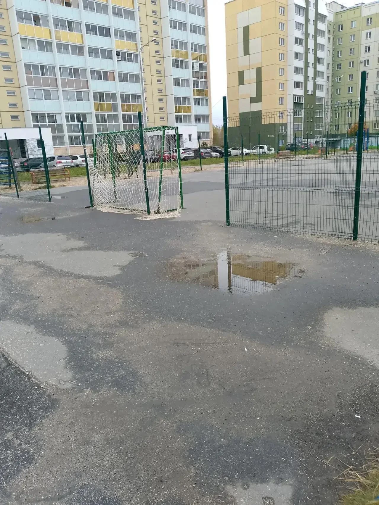 Сотрудники УК начали частичный демонтаж деформированной 3 д сетки по адресу ул. П. Стол...