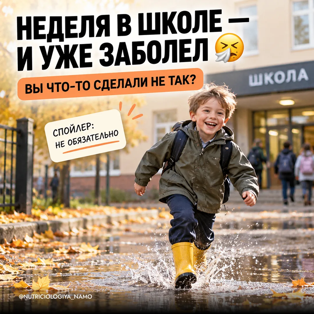 РЕБЁНОК ПРОХОДИЛ В ШКОЛУ НЕДЕЛЮ — И УЖЕ ЗАБОЛЕЛ 🤧