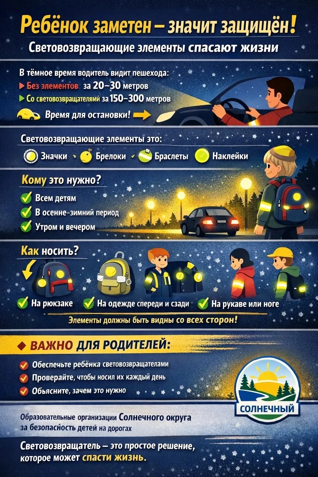 Уважаемые родители!

В целях обеспечения безопасности детей на дорогах напоминаем о необходимости ис