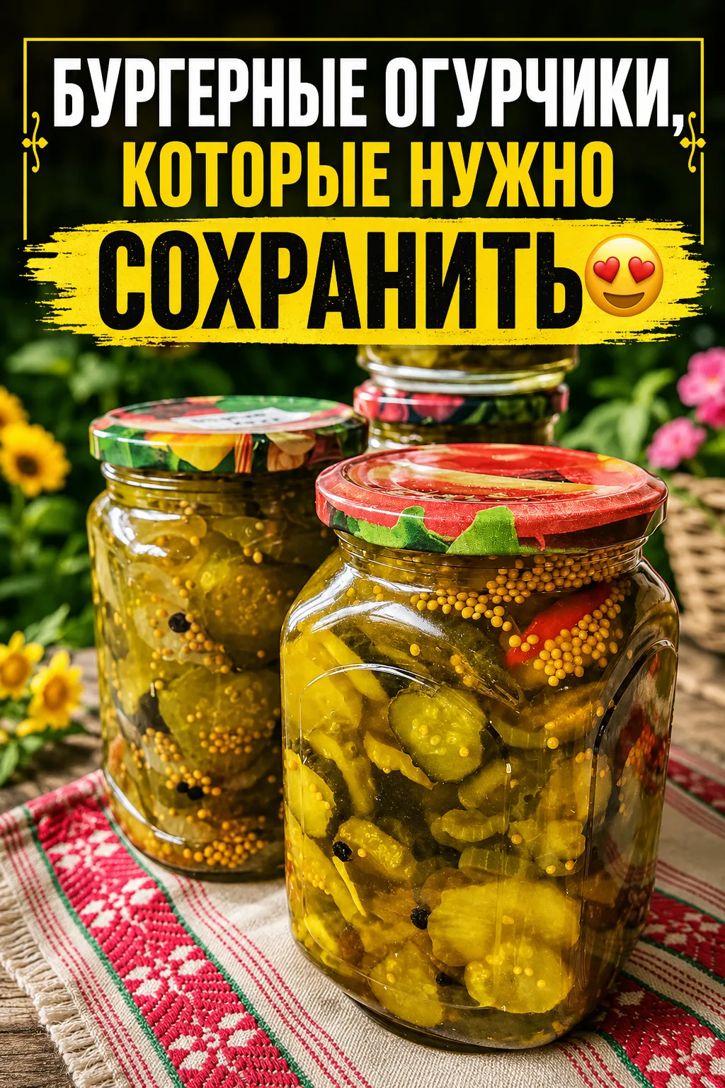 БУРГЕРНЫЕ ОГУРЧИКИ, КОТОРЫЕ НУЖНО СОХРАНИТЬ 😍