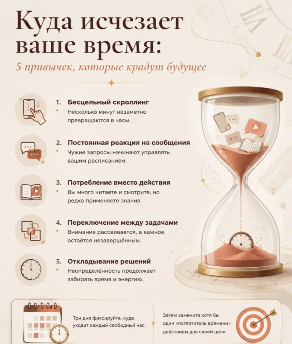 Куда исчезает ваше время 🕘 🫣
