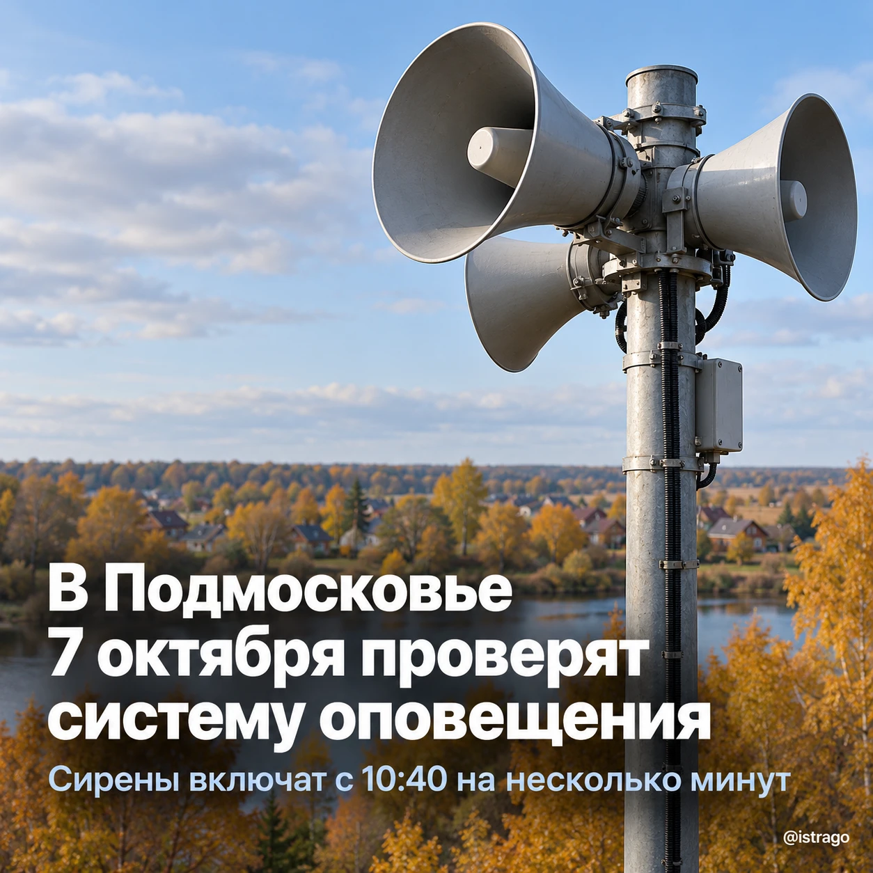 В Подмосковье проверят систему оповещения