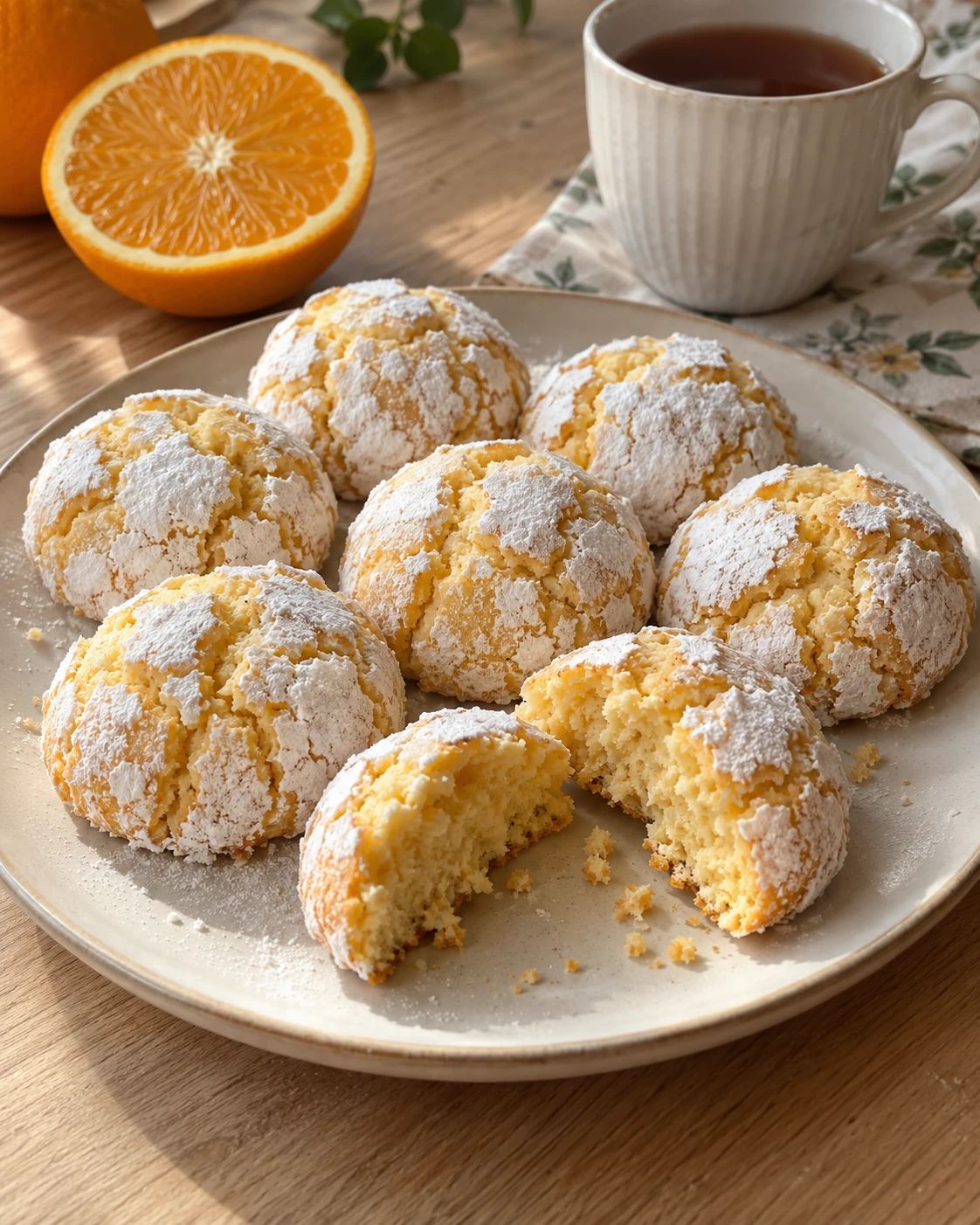 🍊 Апельсиновое печенье с красивыми трещинками