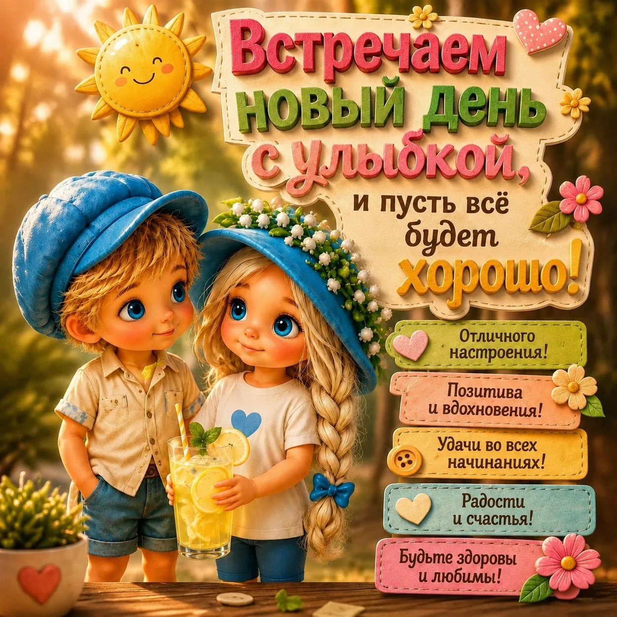 Встречаем новый день с улыбкой! ☀️
Пусть он будет лёгким, ярким и полным приятных сюрпризов. 
Желаем