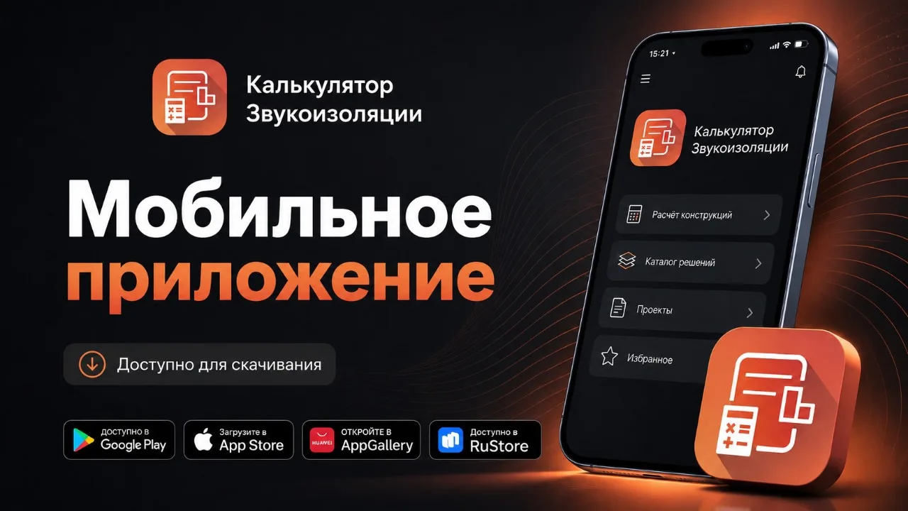 Мы обновили мобильное приложение «Калькулятор звукоизоляции»