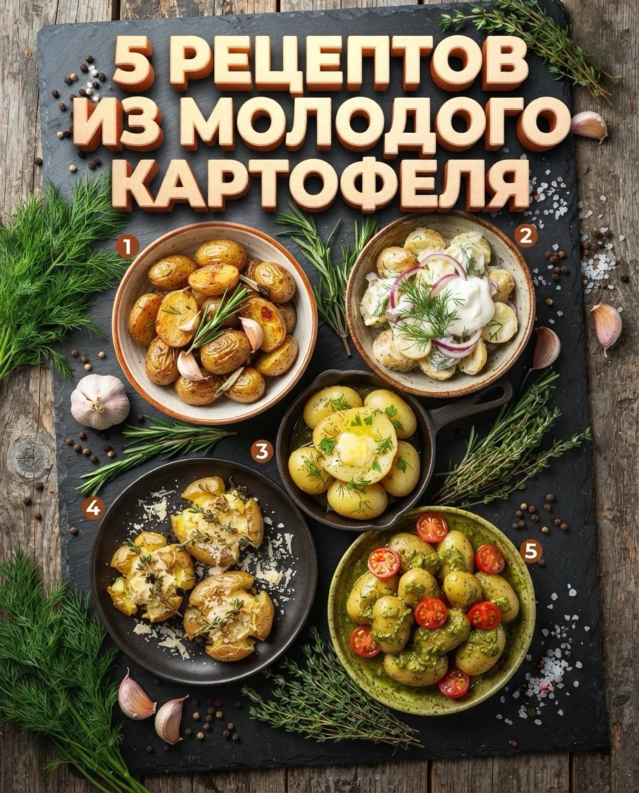 5 способов приготовить молодой картофель, чтобы порадовать гостей 🥔