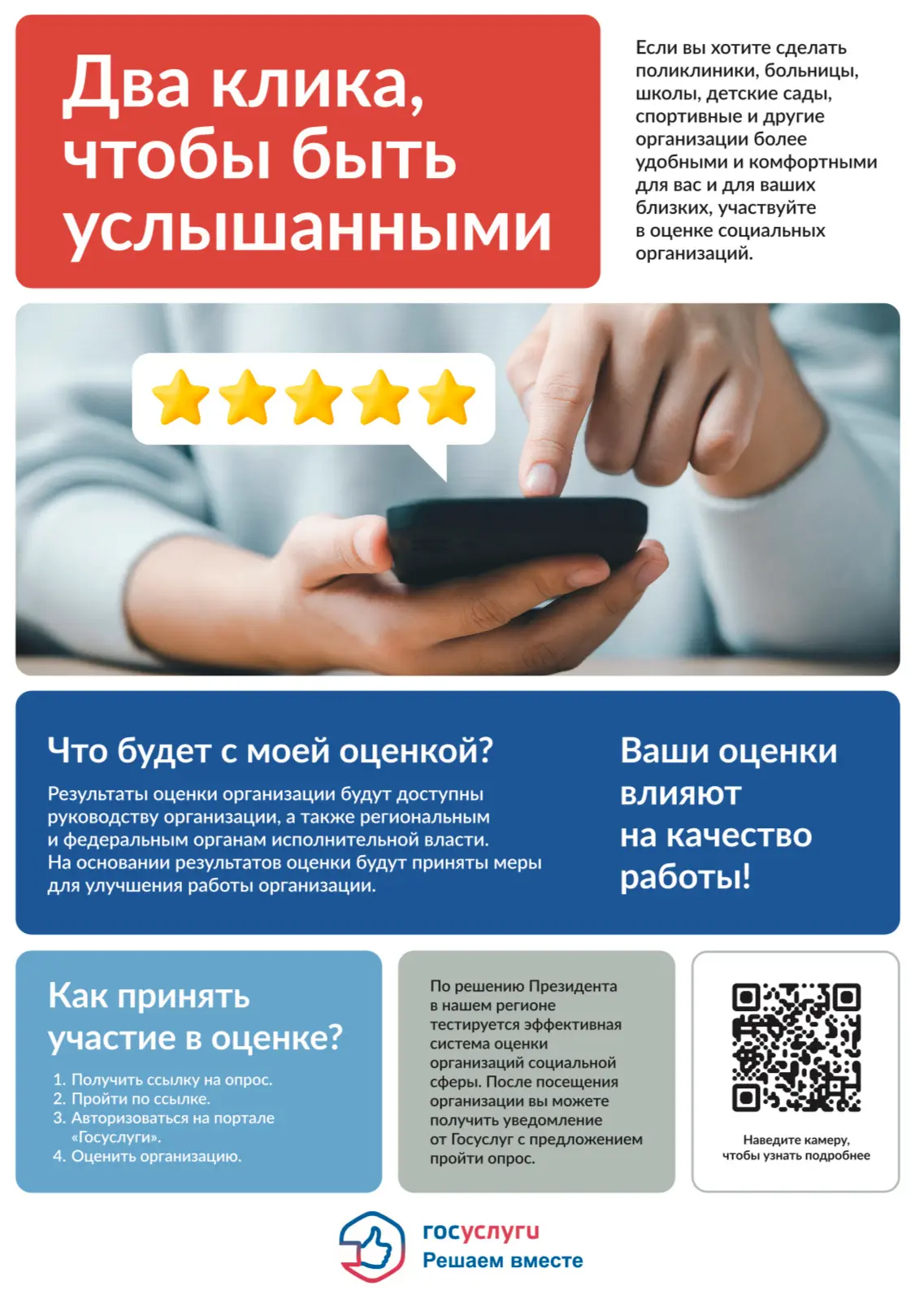 Россияне смогут оценить работу больниц и поликлиник через «Госуслуги»