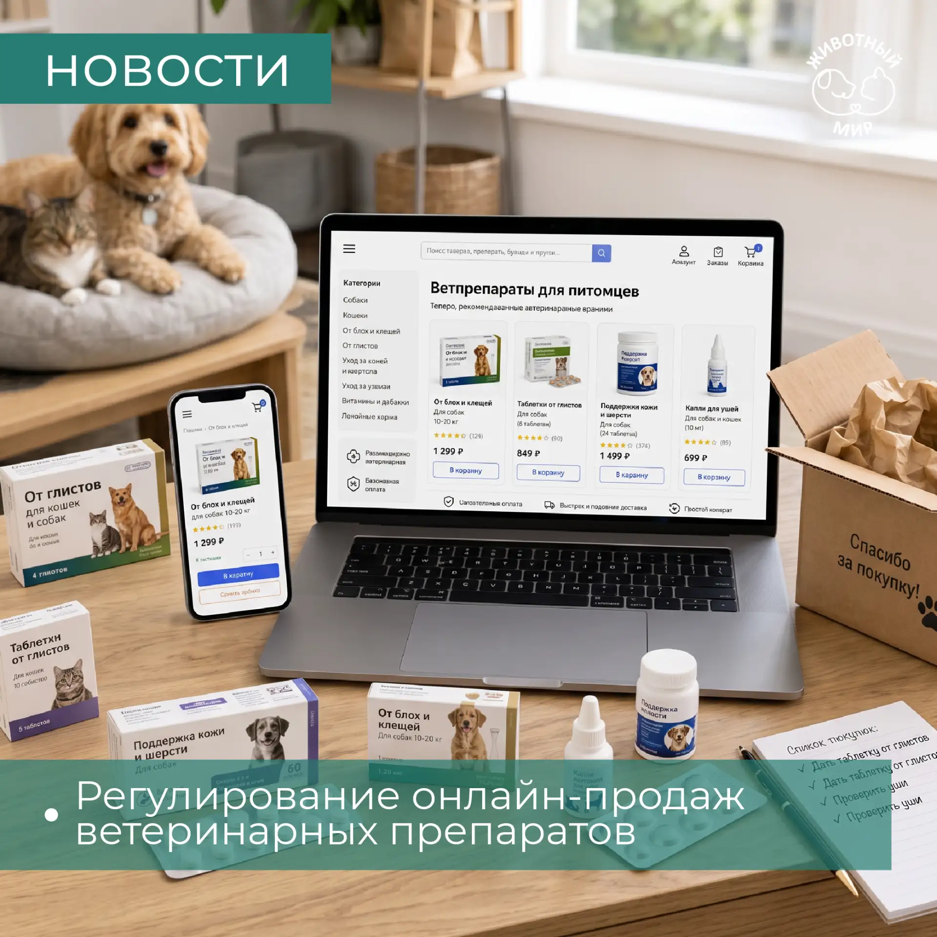 📰 Новости зооиндустрии: Государство берет под жесткий контроль продажу ветпрепаратов н...