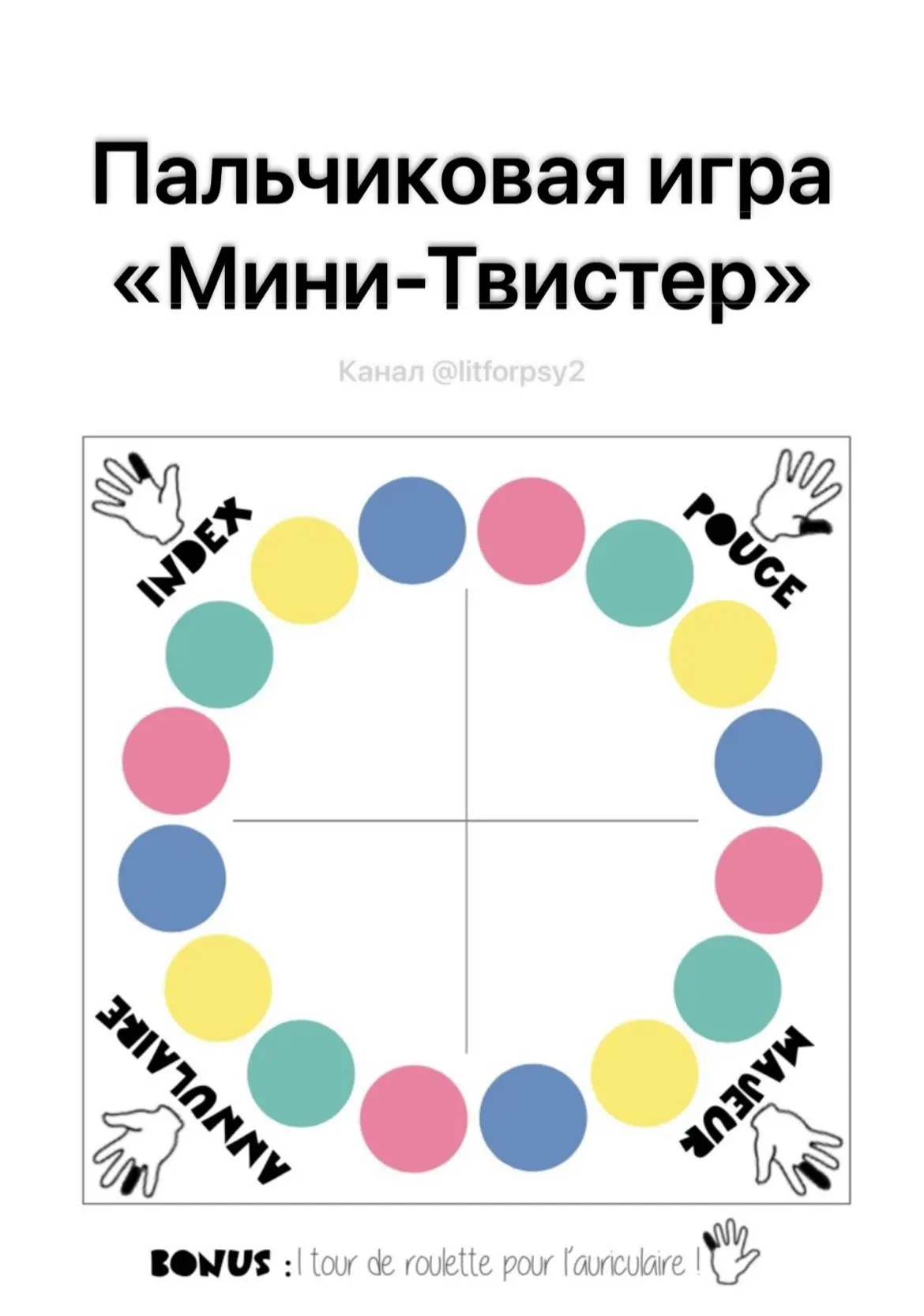 Пальчиковая игра «Мини-Твистер»