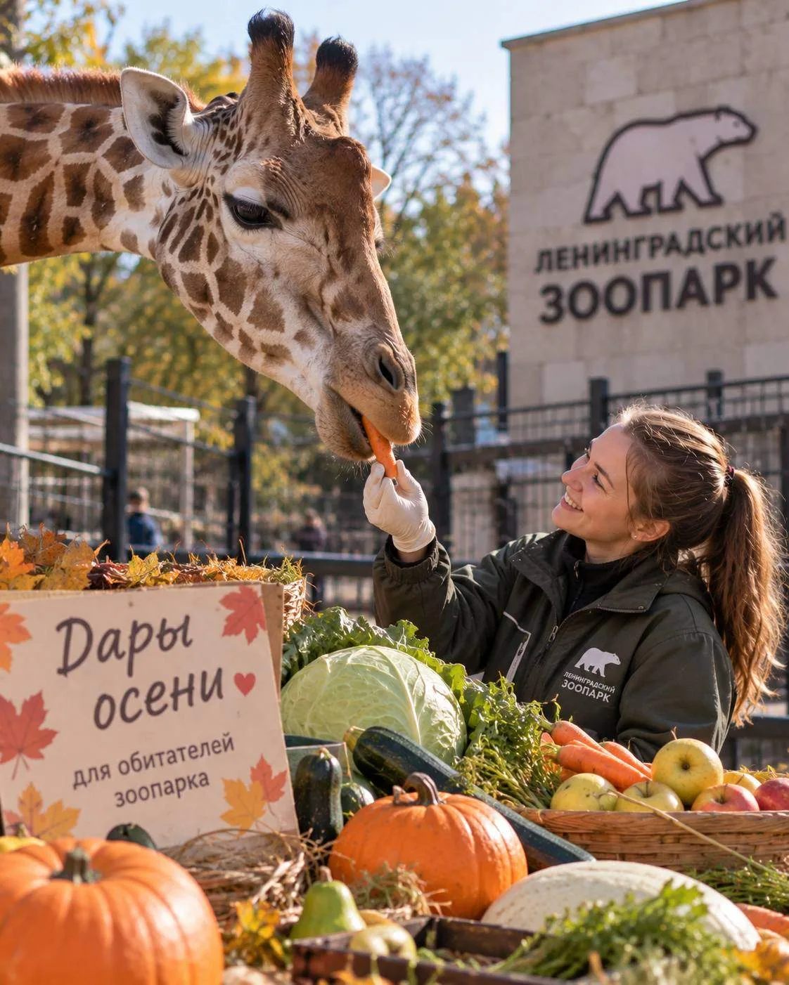 🗞️ Петербуржцы подарили Ленинградскому зоопарку сотни килограммов овощей