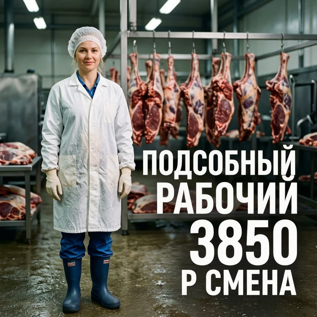 Приглашаем подсобных рабочих на мясное производство!