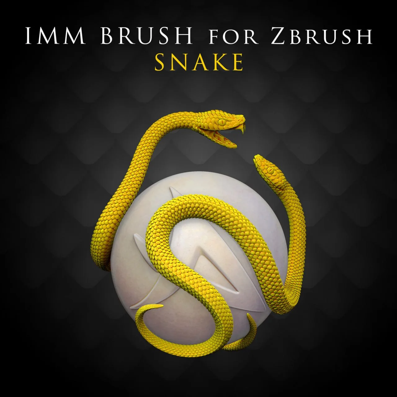 IMM Brush «Snake» for ZBrush - кисть для ZBrush с двумя вариантами головы змеи (переклю...