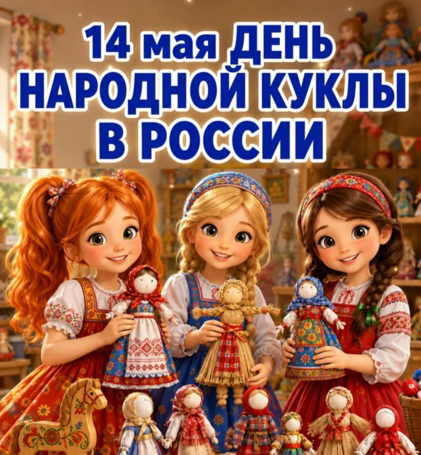 14 мая отмечается День народной куклы в России.