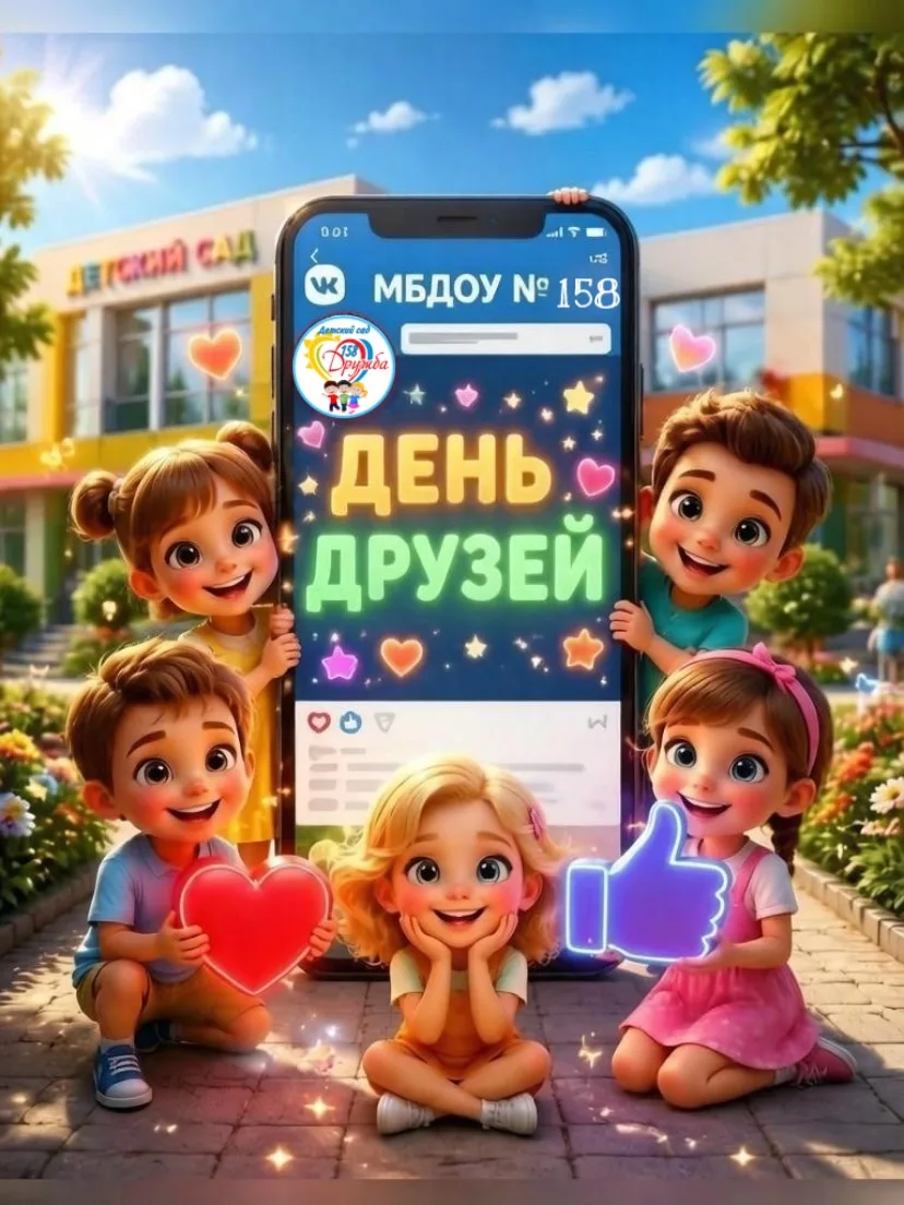 ✨️Друзья, сегодня 30 июля — День дружбы! 👋
Наш детский сад называется «Дружба»!

😉У нашего паблика
