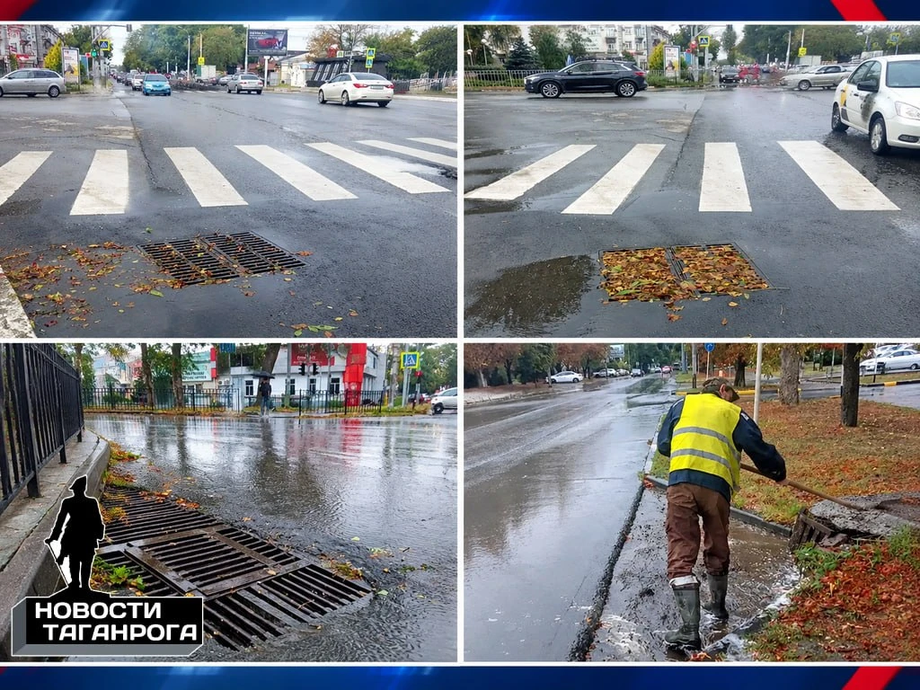 Ливневки Таганрога очищают перед сезоном дождей