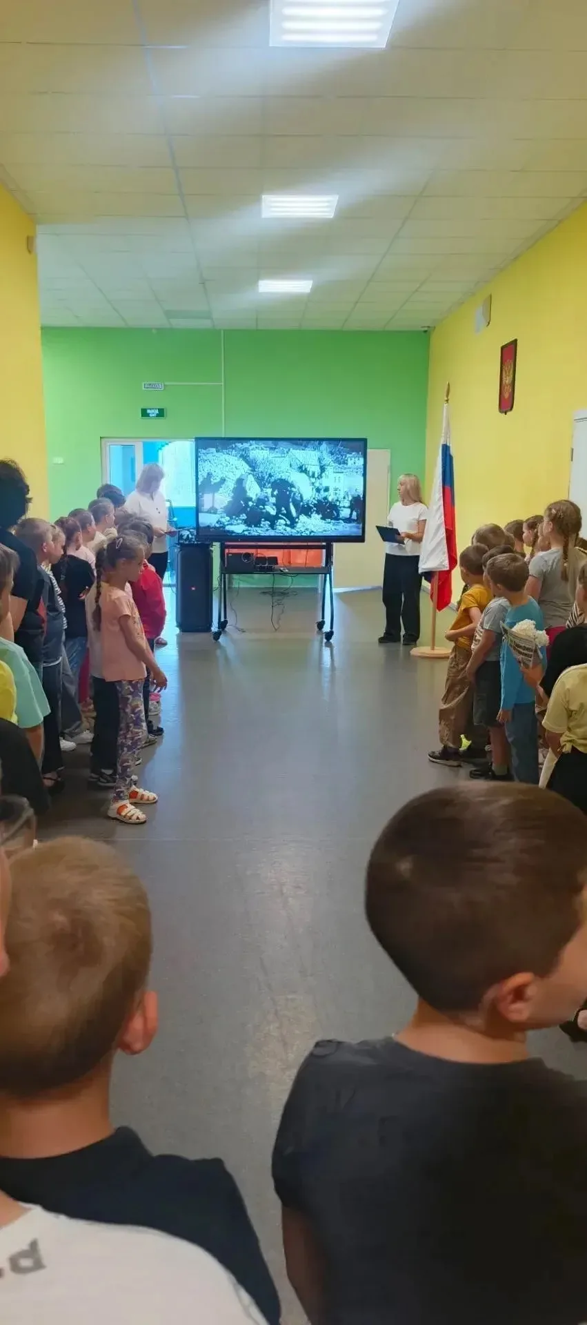 Пятнадцатый день нашей лагерной смены. 
22 июня-День памяти и скорби. 
День начался с линейки, посвя