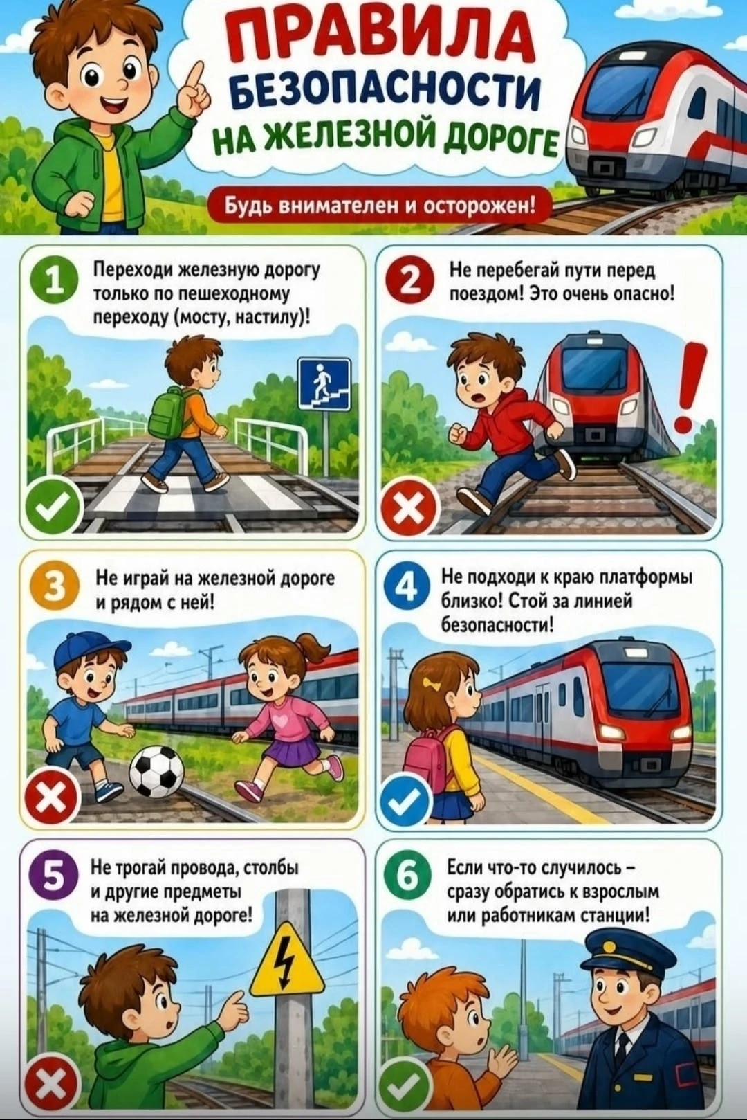 #ПДД
#ПАМЯТКА
ПРАВИЛА БЕЗОПАСНОСТИ НА ЖЕЛЕЗНОЙ ДОРОГЕ