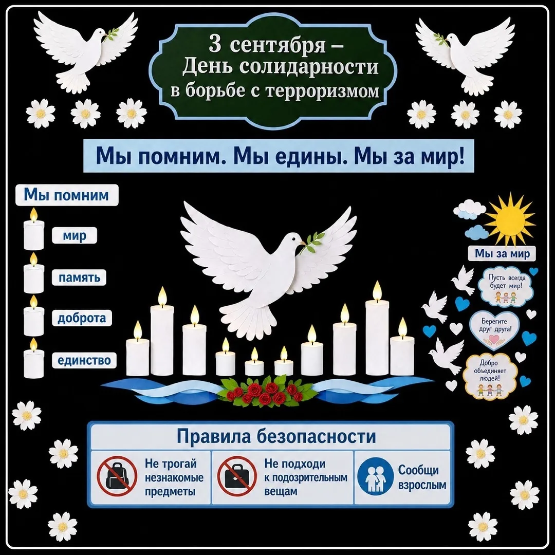 🗓 3 сентября — День солидарности в борьбе с терроризмом.