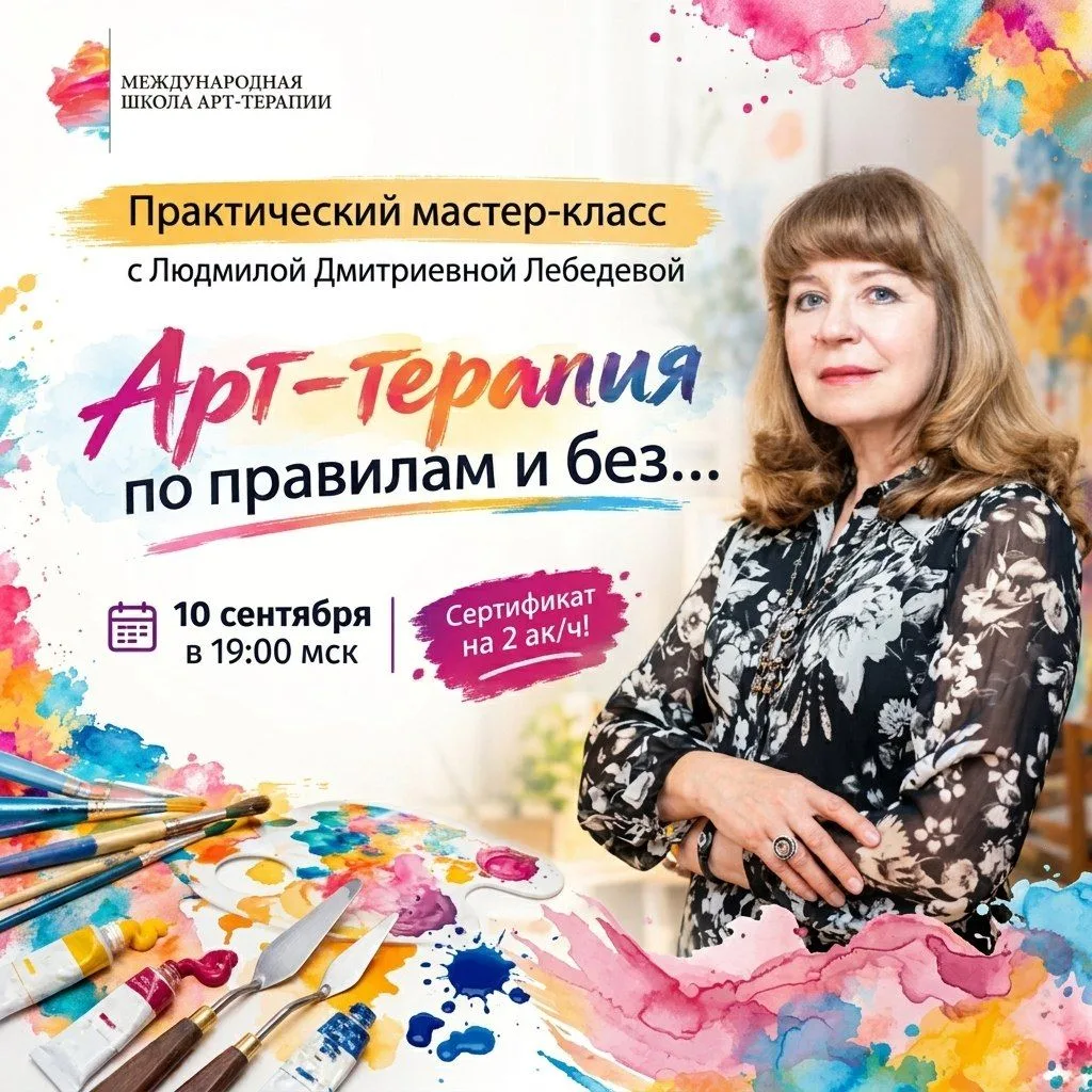 ⏰ 10 сентября в 19:00 мск приглашаем вас на практический мастер-класс с Людмилой Дмитри...