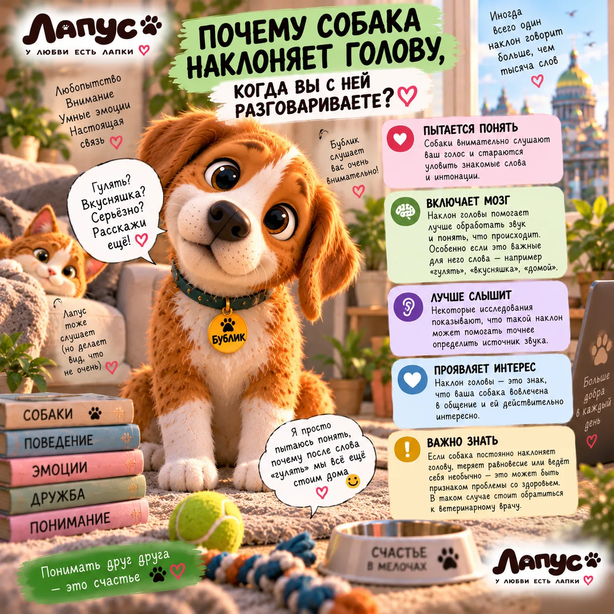 ПОЧЕМУ СОБАКА НАКЛОНЯЕТ ГОЛОВУ?