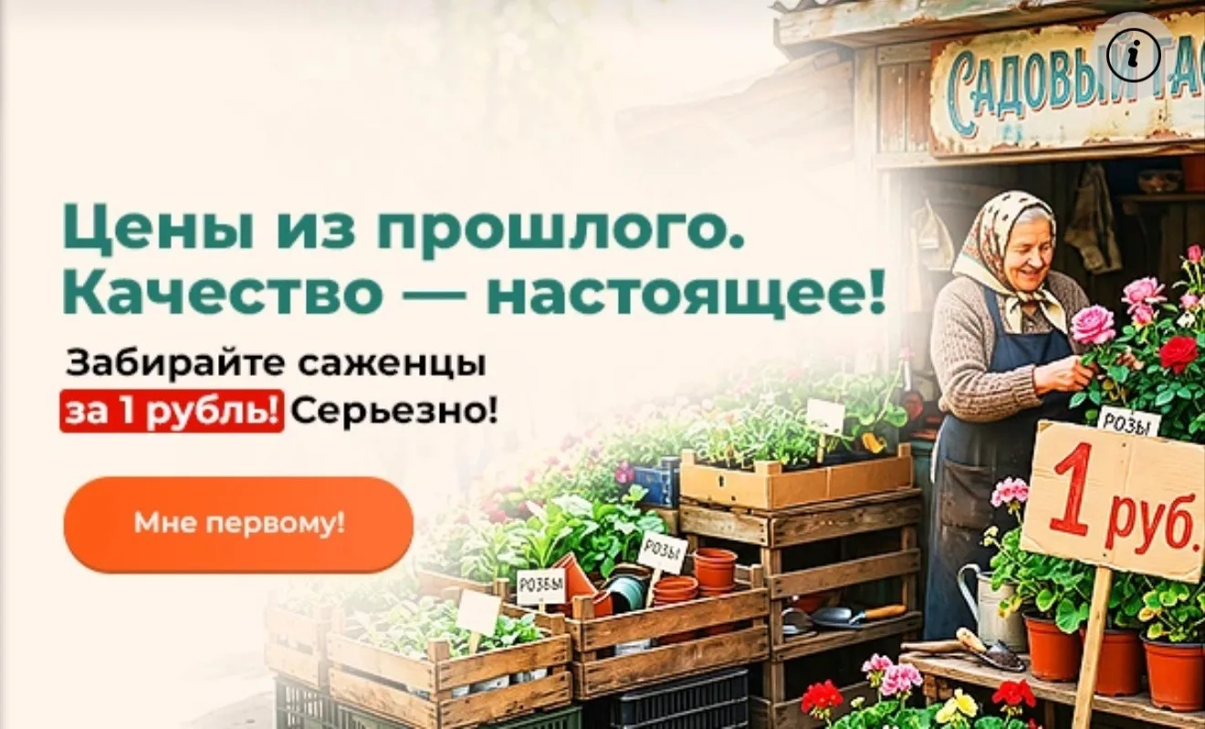Саженцы за 1 ₽ 🔥