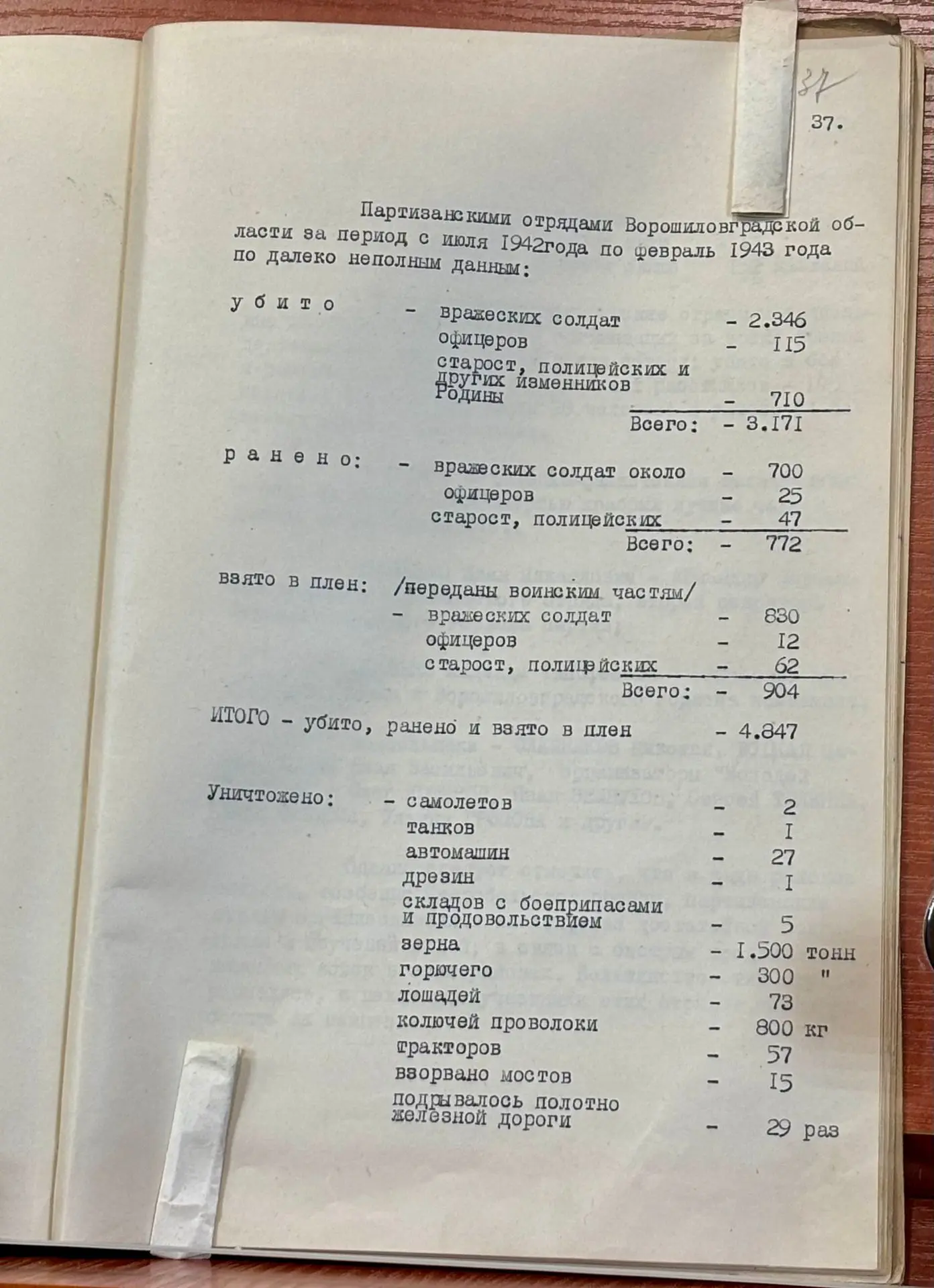 Сотрудники ГКУ ЛНР «РЦСЗН» посетили документальную выставку, посвященную 85-летию партизанского движ