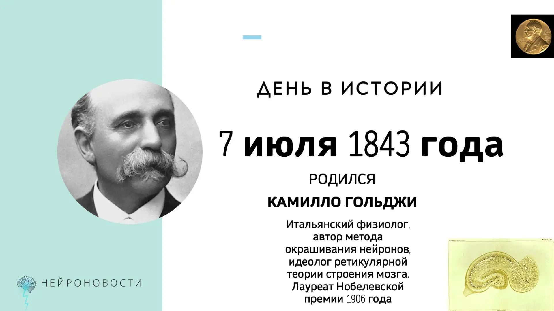 День в истории нейронаук: Камилло Гольджи