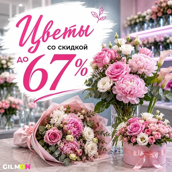 🌷 Цветы к 1 сентября со скидкой до 67%