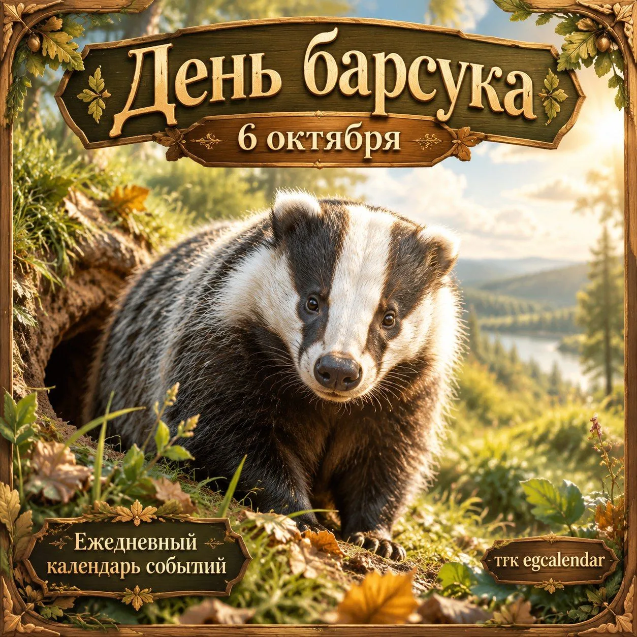 День барсука — это повод улыбнуться и заодно задуматься о природе.