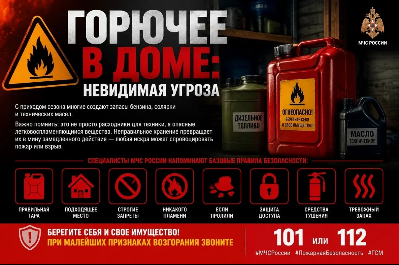 ⛽ Горючее в доме: невидимая угроза

С приходом сезона многие создают запасы бензина, солярки и техни