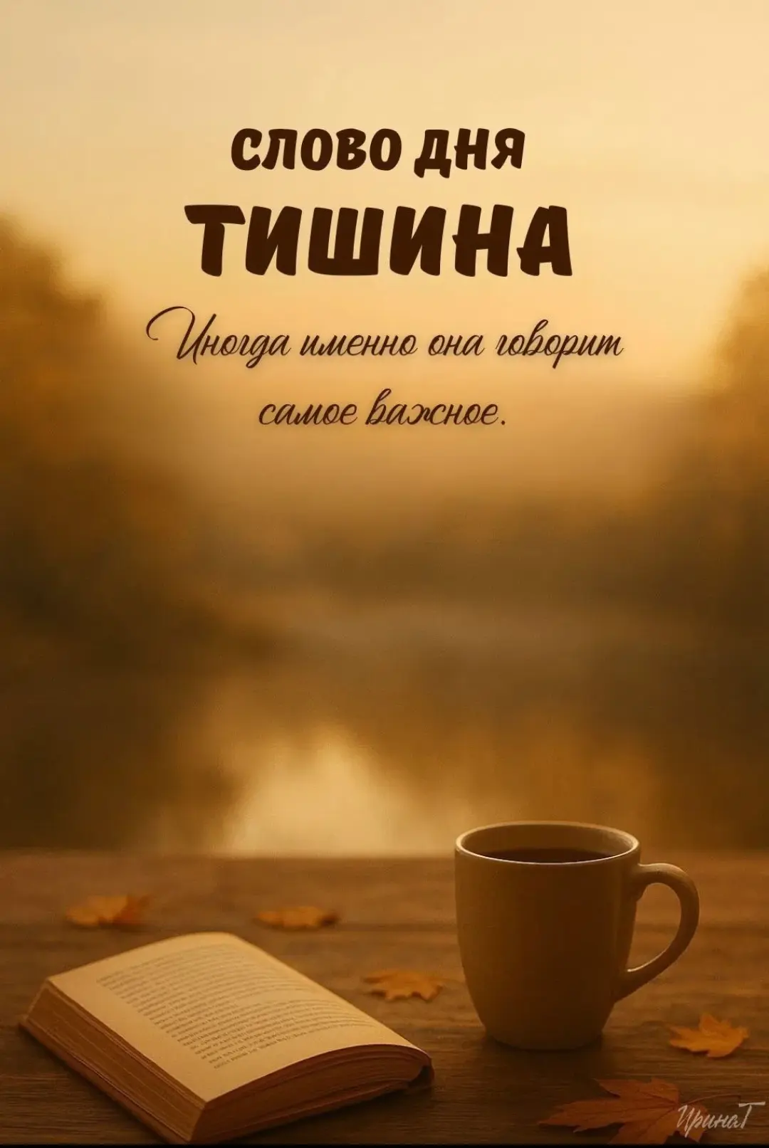 Доброе утро, друзья❤️

Послание дня✨

✨✨✨✨✨✨✨✨✨✨✨✨✨✨✨✨✨
ЕСЛИ МИР ВОКРУГ СТАЛ ГРОМКИМ, ИСЧЕЗАЙТЕ
✨✨✨✨