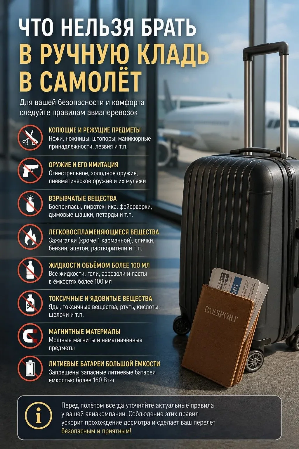 🔝Правила перевозки ручной клади в самолете- не просто формальность. От соблюдения этих...
