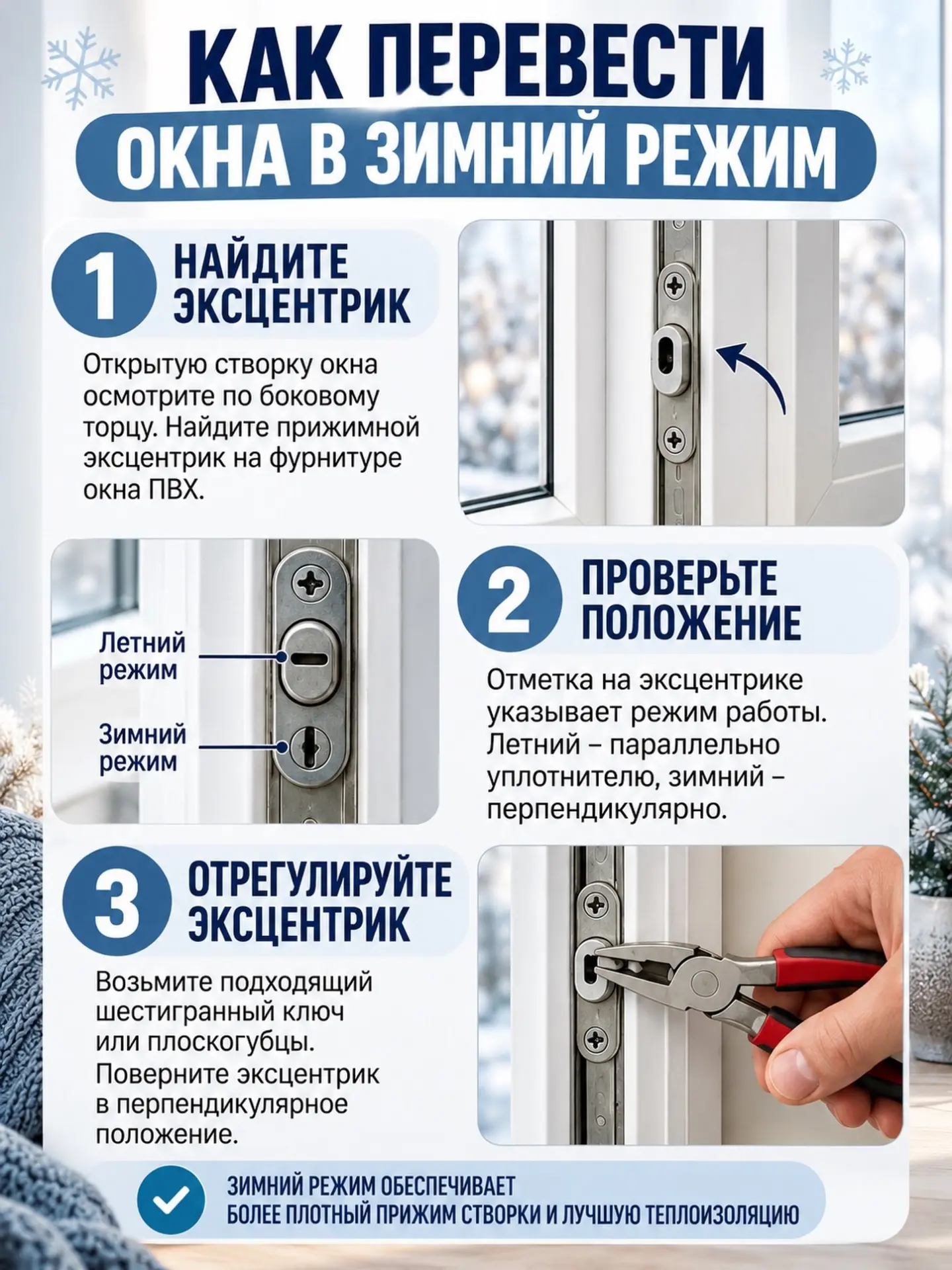 Перед холодами проверьте свои окна! У пластиковых окон можно отрегулировать прижим ство...