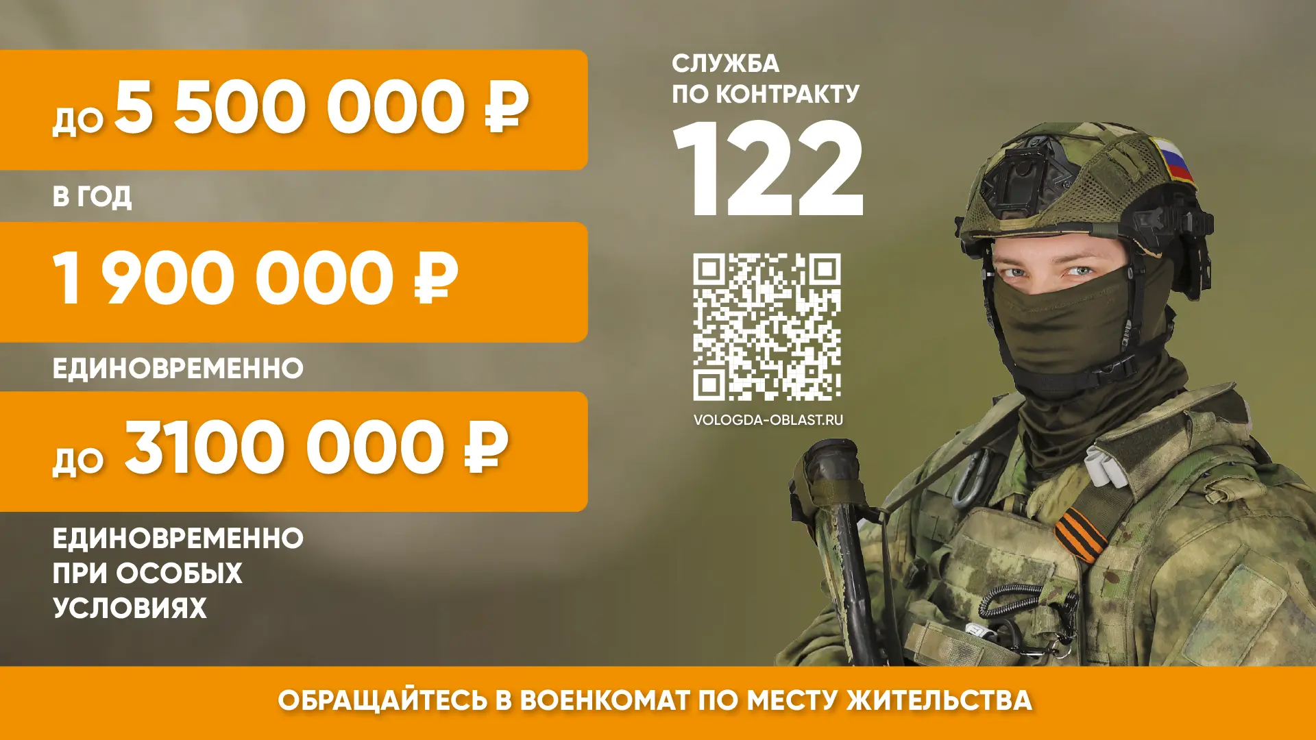 Приглашаем граждан на военную службу по контракту.