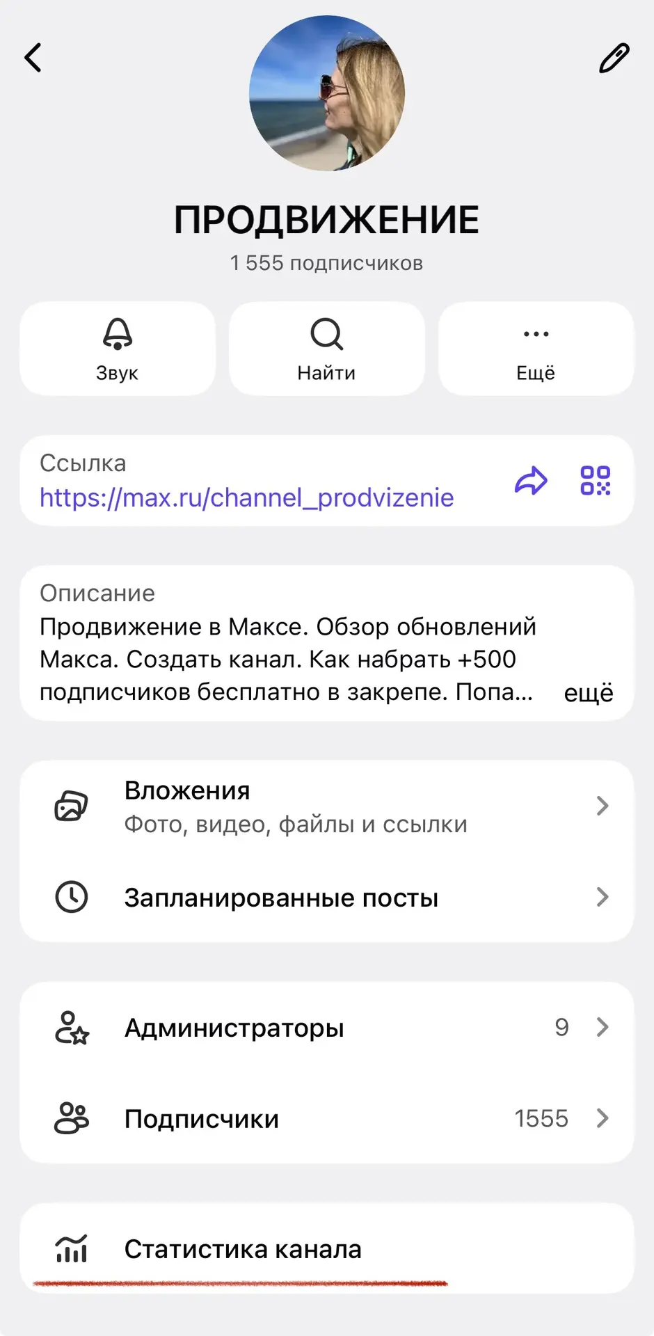 СТАТИСТИКА в Максе