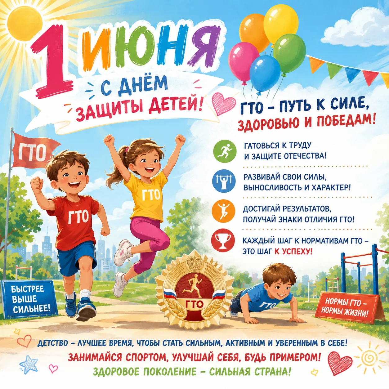Сегодня, 1 июня, отмечаем Международный день защиты детей! Региональный центр тестирования поздравля