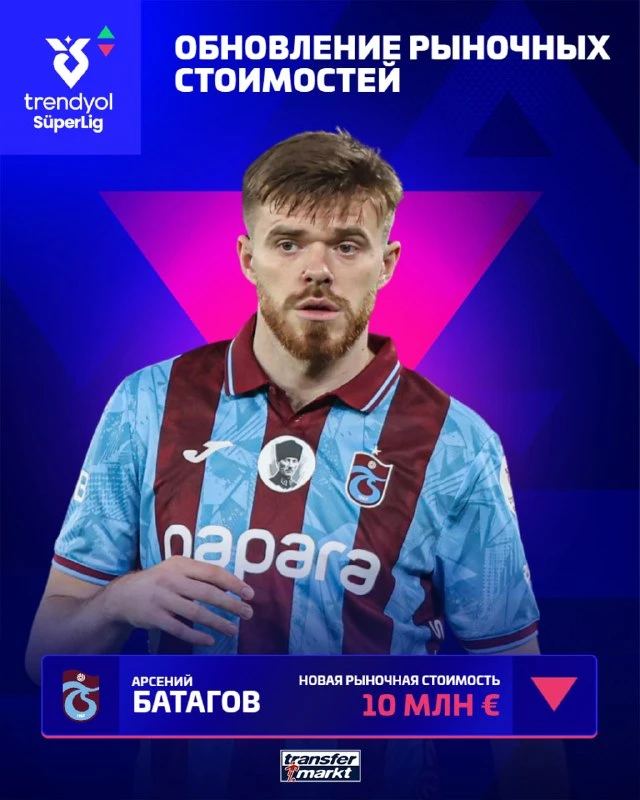 🇹🇷 Сегодня редакция Transfermarkt провела промежуточное обновление рыночных стоимосте...