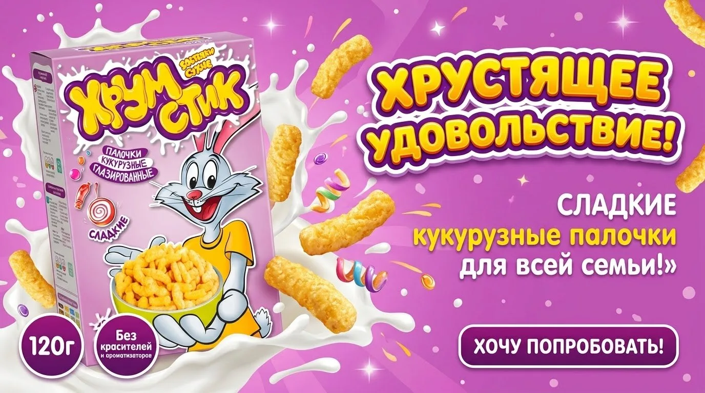 🌸Новинка в нашем магазине — кукурузные детские палочки «Хрустик»!🌸