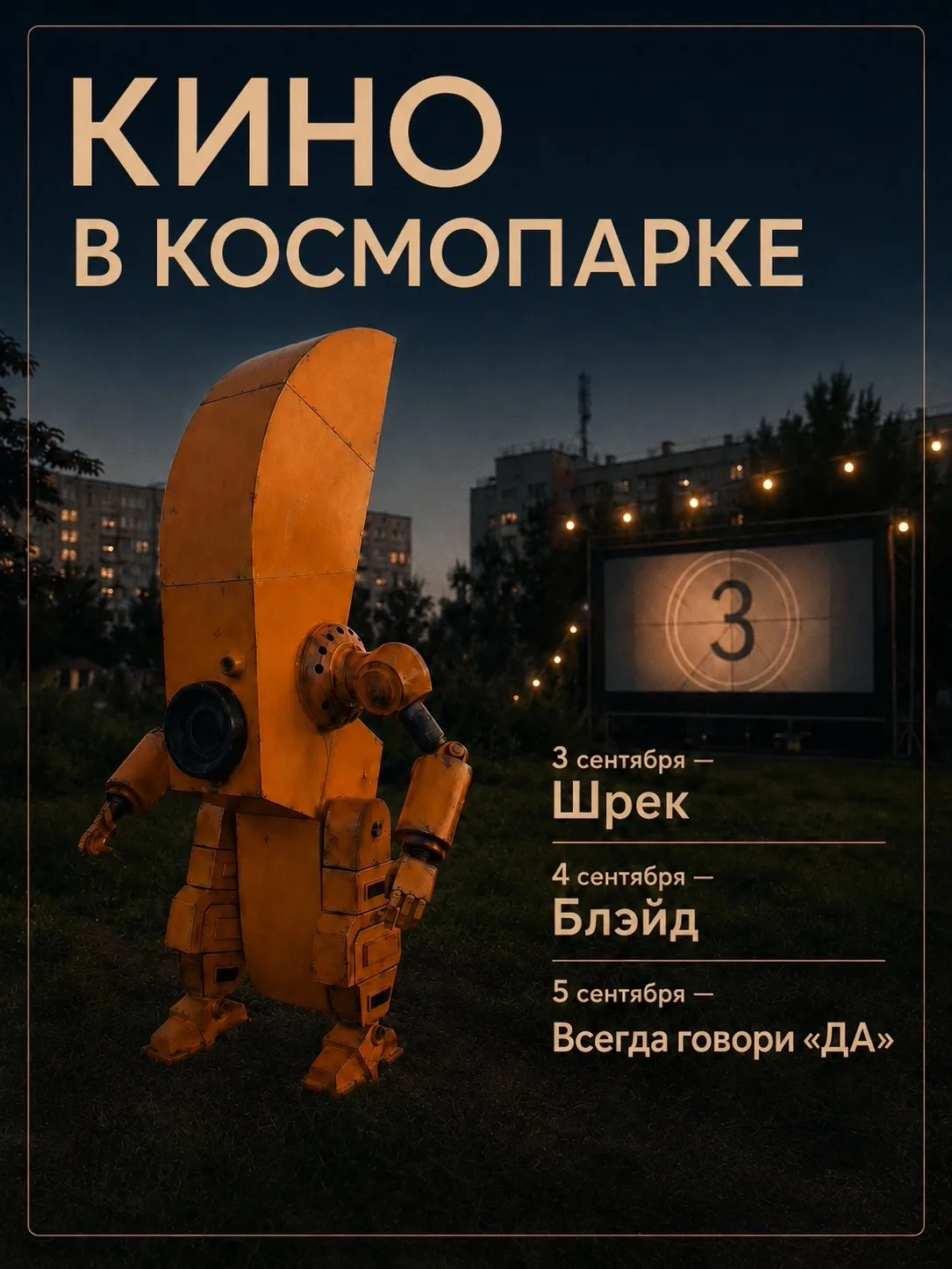 🎬 Возможно, последняя неделя «Кино в КосмоПарке»