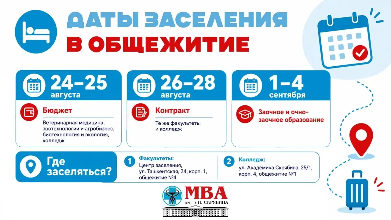 🏠 Первокурсники, готовим чемоданы!