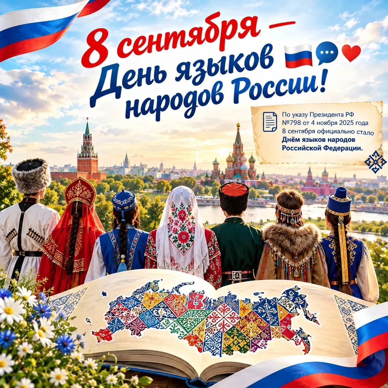 8 сентября — День языков народов России! 🤝🇷🇺❤️