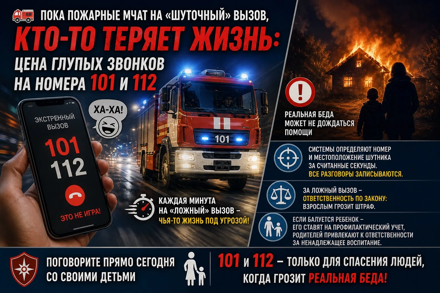 🚒 Пока пожарные мчат на «шуточный» вызов, кто-то теряет жизнь: цена глупых звонков на ...