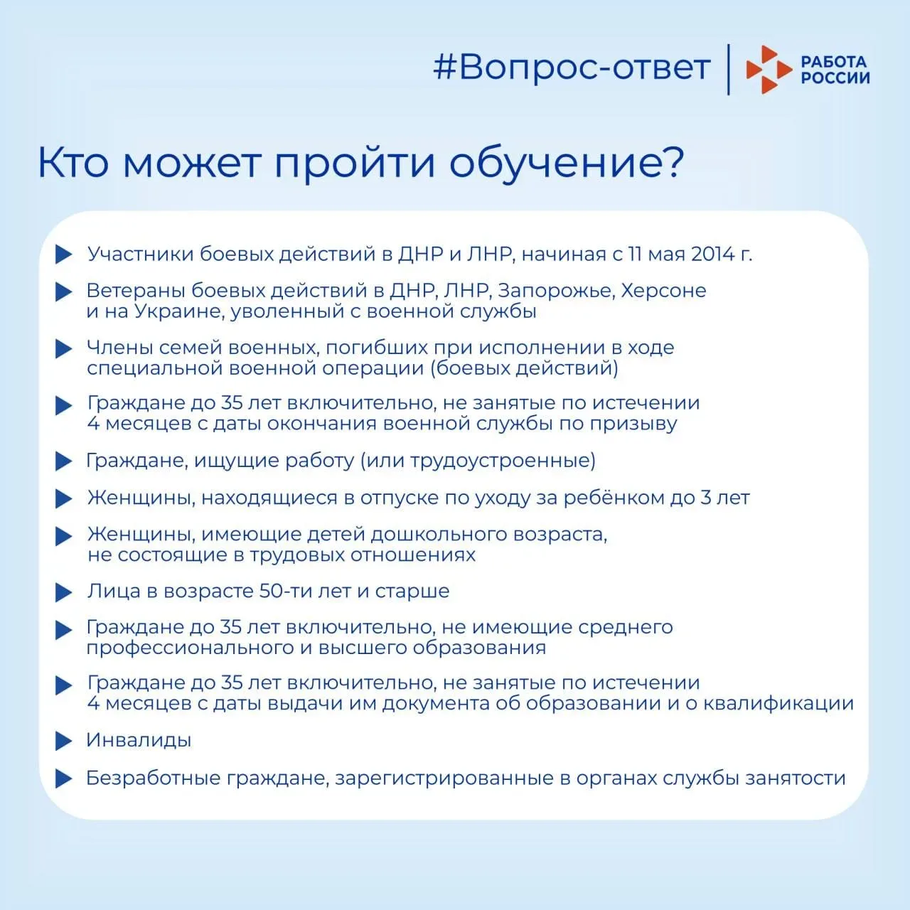 Обучение по нацпроекту «Кадры»: отвечаем на популярные вопросы  Национальный проект «Кадры» открывае
