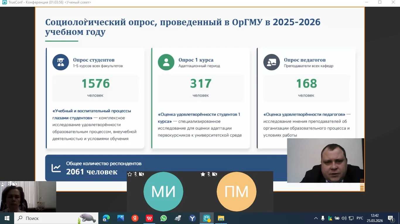 На ученом совете обсудили состояние социальной работы в вузе и организацию образовательного процесса