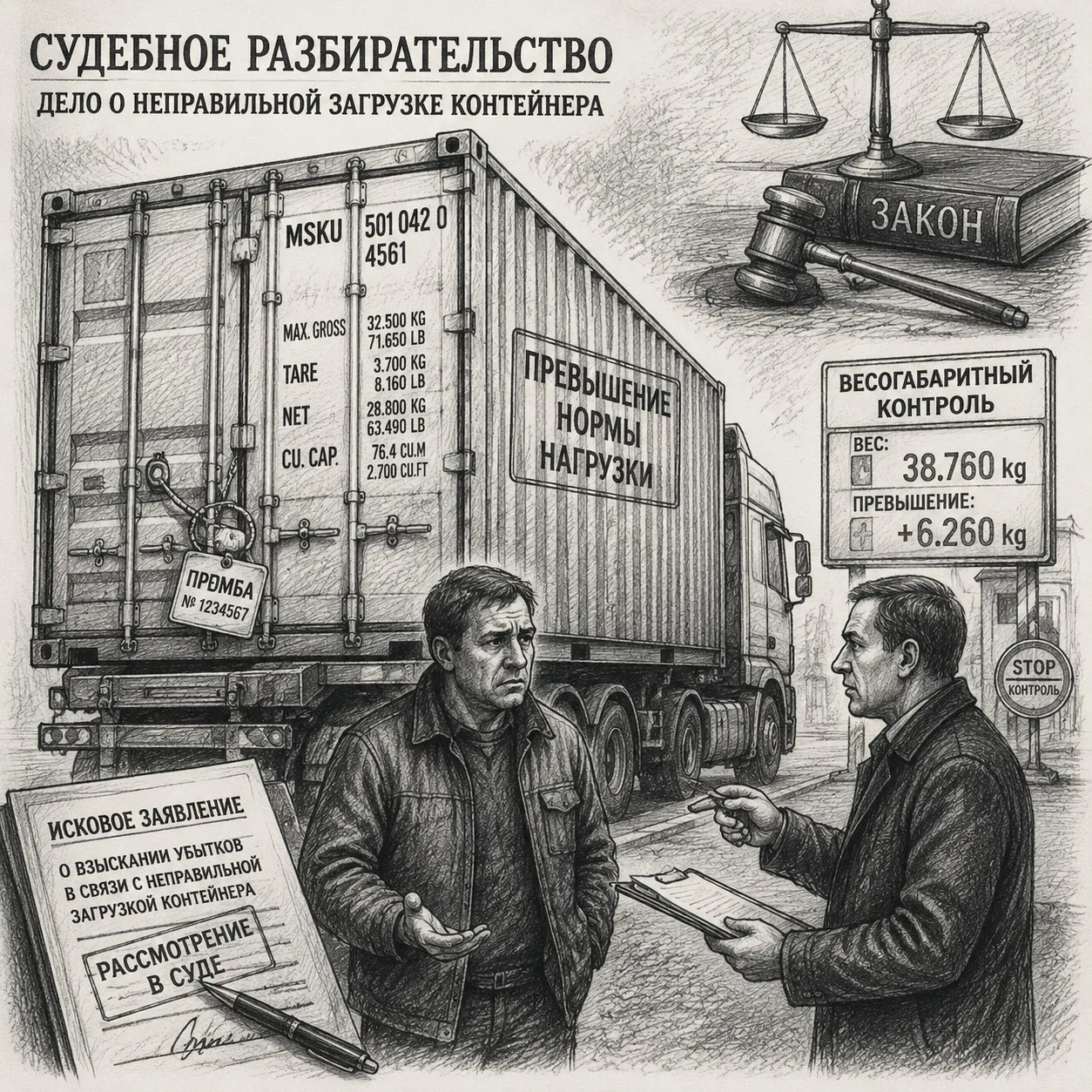 Кто платит за перегруз в контейнере? 📦

Экспедитор оплатил штраф за перегруз, а потом взыскал эти д