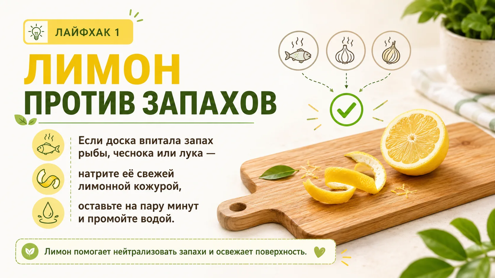 🍋🥬🧅ТРИ ЛАЙФХАКА ДЛЯ КУХНИ