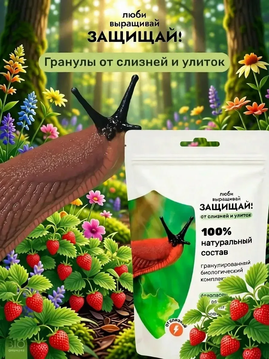 Биогранулы от слизней и улиток
100% натуральный состав

Гранулированный биологический комплекс, безо