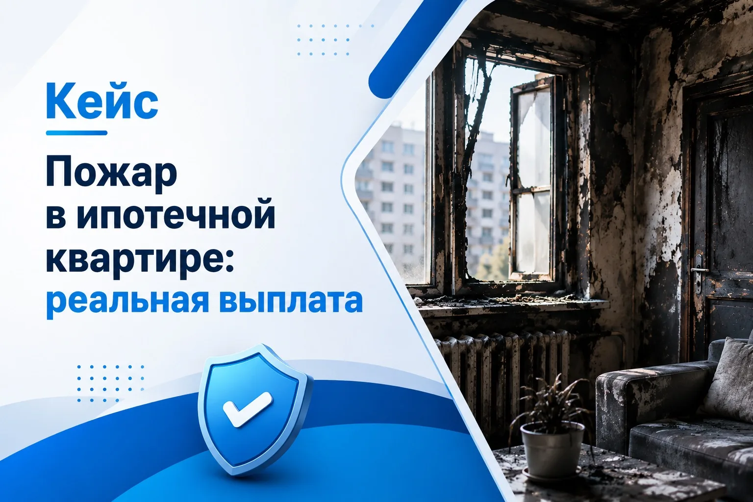 Кейс. 145 000 ₽ после пожара: как сработала страховка квартиры