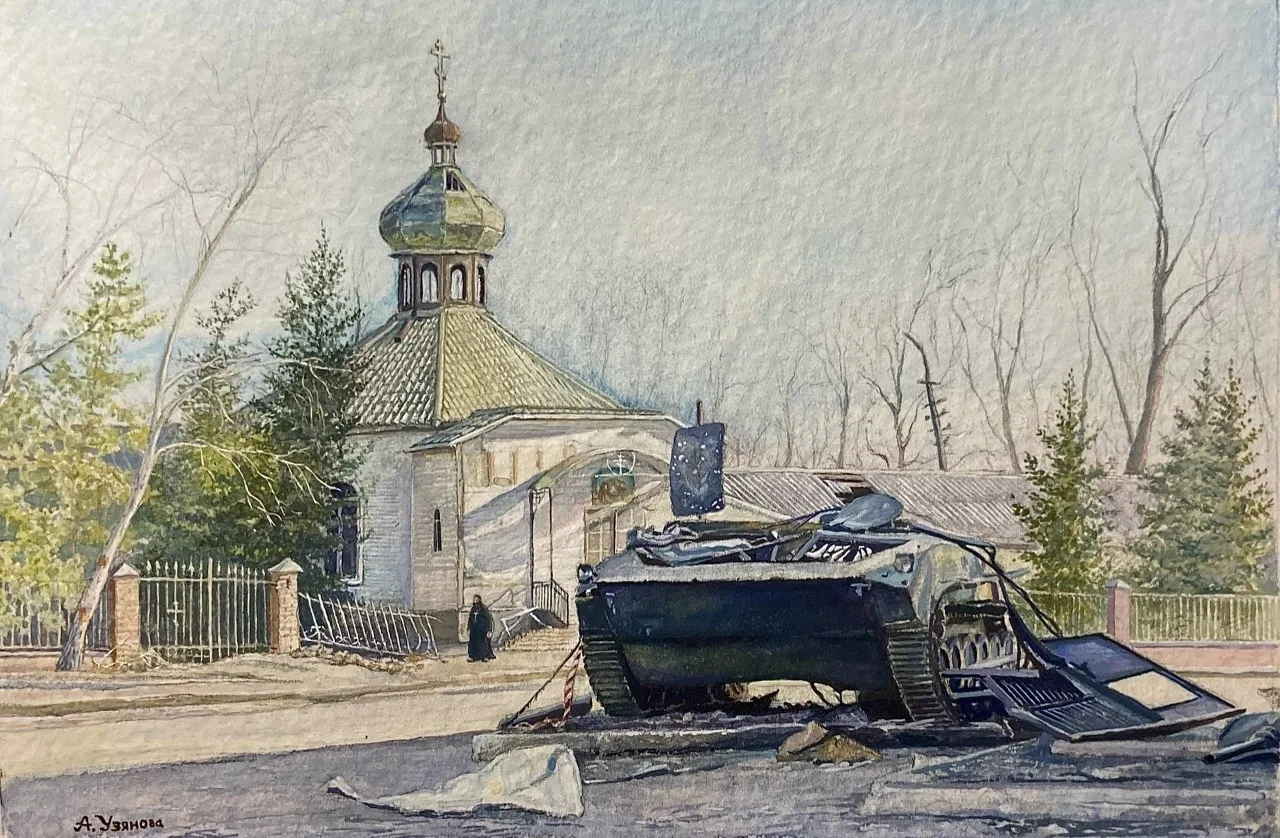 О подвиге в красках 🎨  Четверокурсница ФФ (профиль «Изобразительное искусство») Анастасия Узянова пр