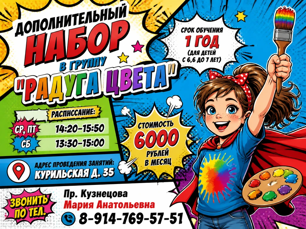 🎨🌈 Приглашаем юных художников в группу "РАДУГА ЦВЕТА" 🌈🎨